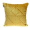 Nassau Collection 20" Solid Mustard Yellow Geometric Quilted Square Throw Pillow